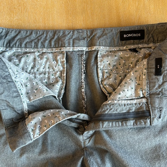Bonobos Slim Straight Pants 32/32 in Gray - Picture 4 of 4